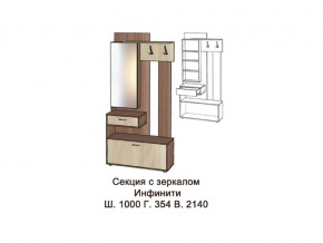 Секция с зеркалом в Кушве - kushva.magazin-mebel74.ru | фото